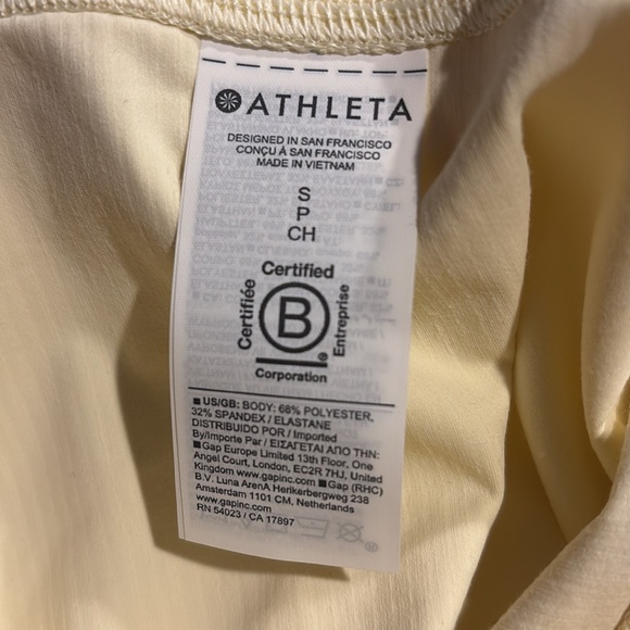 Athleta butter yellow transcend rib 7/8 tight ribbed leggings - Picture 7 of 7